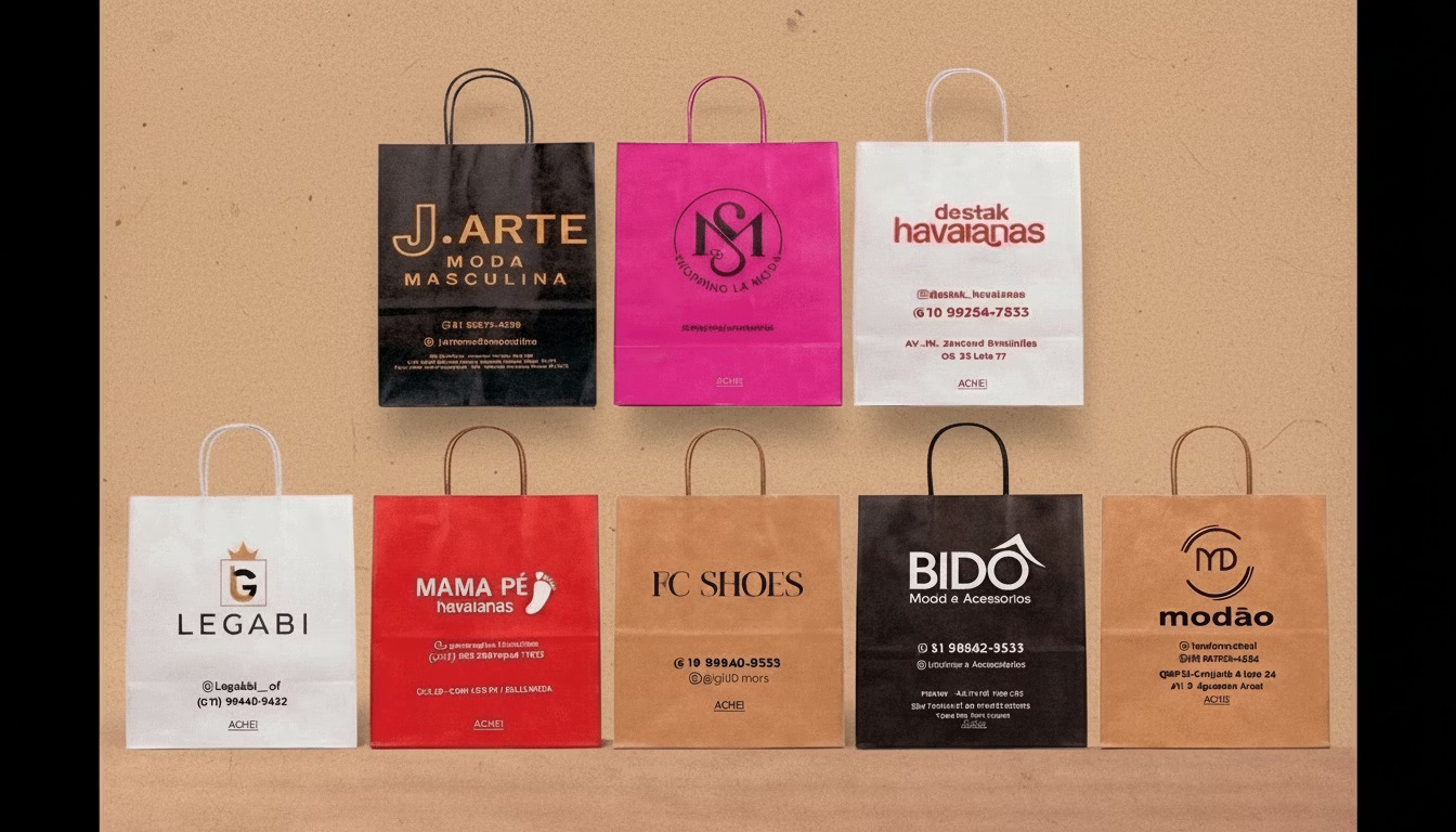 Sacola de Papel Kraft 16 x 28 cm