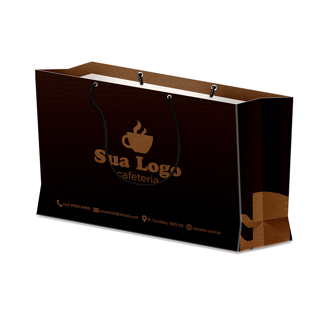 Sacola Duplex 191g Pardo Grande Horizontal · L40 × P12 × A35 cm (aprox.) — 250 unidades